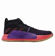 Image result for Adidas Dame 5 Black Red Purple