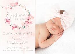 Image result for Baby Girl Birth Announcement Clip Art