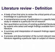 Image result for Definition of Literature Review