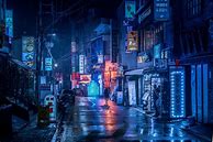 Image result for Neon Blue City Aesthetic