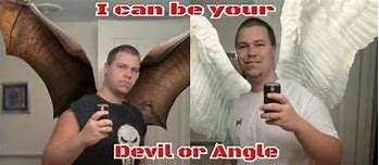 Image result for Devil and Angel Meme
