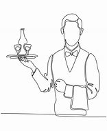 Image result for Waiter Illustration