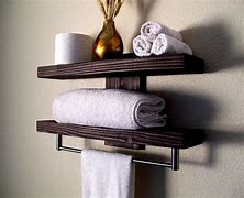 Image result for Bathroom Towel Shelf Rack