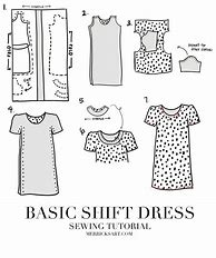 Image result for Basic Shift Dress Pattern