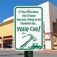Image result for Humorous No-Parking Signs