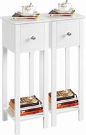 Image result for Tall White Telephone Table