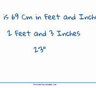 Image result for 69 Cm to Feet