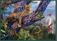 Leopard on a tree Greeting Card for Sale by MGL Meiklejohn Graphics Licensing