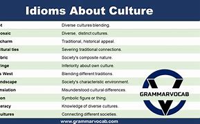 Image result for Idioms About Culture