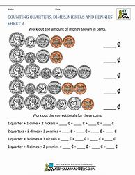 Image result for 2nd Grade Math Money Worksheets