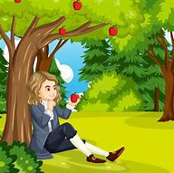 Image result for Sir Isaac Newton with Apple Sketch