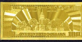 Image result for 24 Karat Gold 100 Dollar Bill