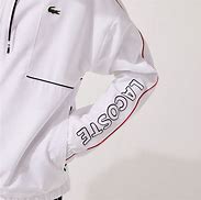 Image result for White and Orange Lacoste Tracksuit
