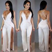 Image result for All White Bodycon Jumpsuit