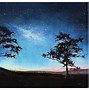 Image result for Night Sky Landscape Painting