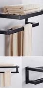 Image result for Black Wall Mounted Towel Rack for Bathroom