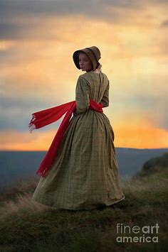 Victorian Woman On The Moors At Sunset Photograph by Lee Avison - Fine ...