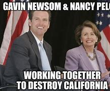 Image result for Gavin Newsom and Nancy Pelosi