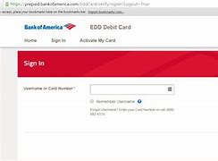 Image result for Bank of America Edd Card