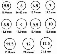 Image result for Ring Size Template