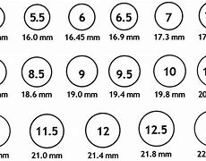 Image result for Ring Size Chart in mm