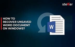 Image result for Recover Unsaved Word Document Windows 7