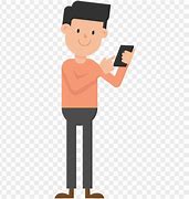Image result for Looking at Phone Cartoon