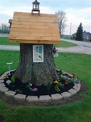 Image result for How to Decorate Tree Stump