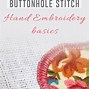 Image result for Buttonhole Stitches