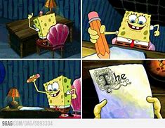 Image result for Spongebob Writing Essay Meme