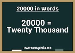 Image result for 20000 in Words