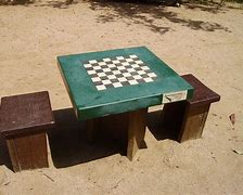 Image result for Outdoor Two Chess Boards Table