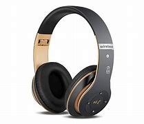 Image result for Headphones Bluetooth Black and Gold