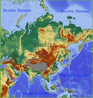 Image result for Physical Map of Asia