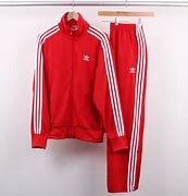 Image result for Red Adidas Tracksuit Top
