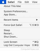 Image result for Apple Menu On MacBook Air