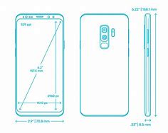 Image result for Samsung Galaxy S9 Dimensions Inches