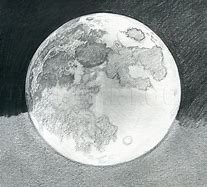 Image result for Moon Pencil Drawing