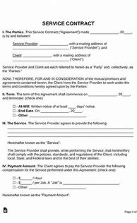 Image result for Service Contract Template PDF