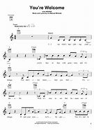 Image result for Moana Your Welcome On the Ukulele Chords