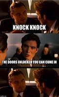 Image result for Door Knock Meme