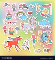 Image result for Rainbow Unicorn Stickers