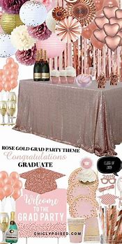 Image result for Rose Gold Graduation Party