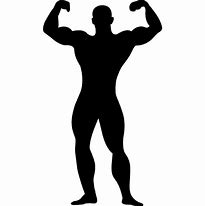 Image result for Strong Man Silhouette Clip Art Blue Color