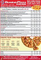 Image result for Boston Pizza Fall Menu