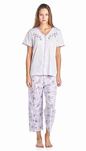 Image result for Short Sleeve Capri Pajama Sets