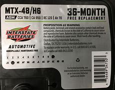 Image result for Interstate Car Battery Label