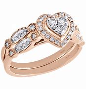 Image result for Rose Gold Engagement Wedding Rings