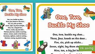 Image result for 1 2 Buckle My Shoe