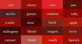 Image result for 16 Shades of Red